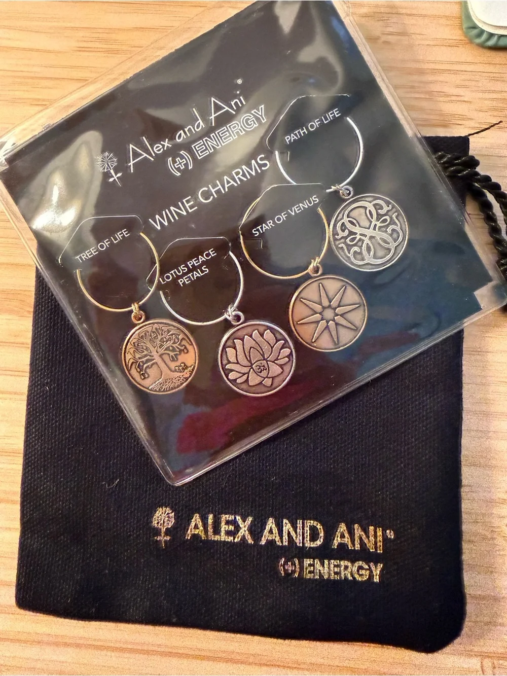 Alex and Ani Wine Charms in Gold and Silver Tones